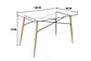 Mesa Rectangular europeo vidrio metal + 4 sillas mariposa ecocuero acolchada eames- comedor 140cm - Miniatura 4