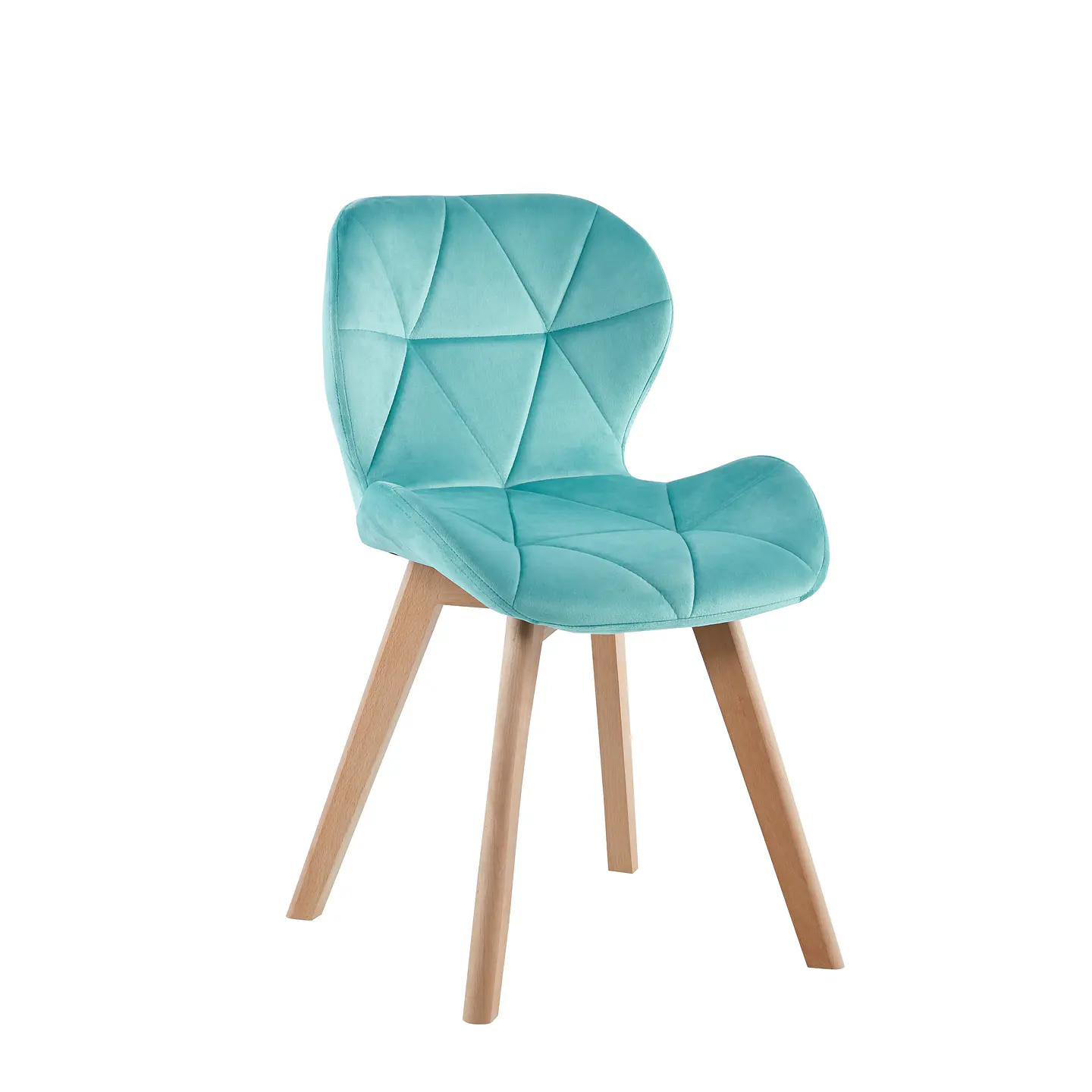 Silla Mariposa de Velvet con Base de Madera de Haya  8