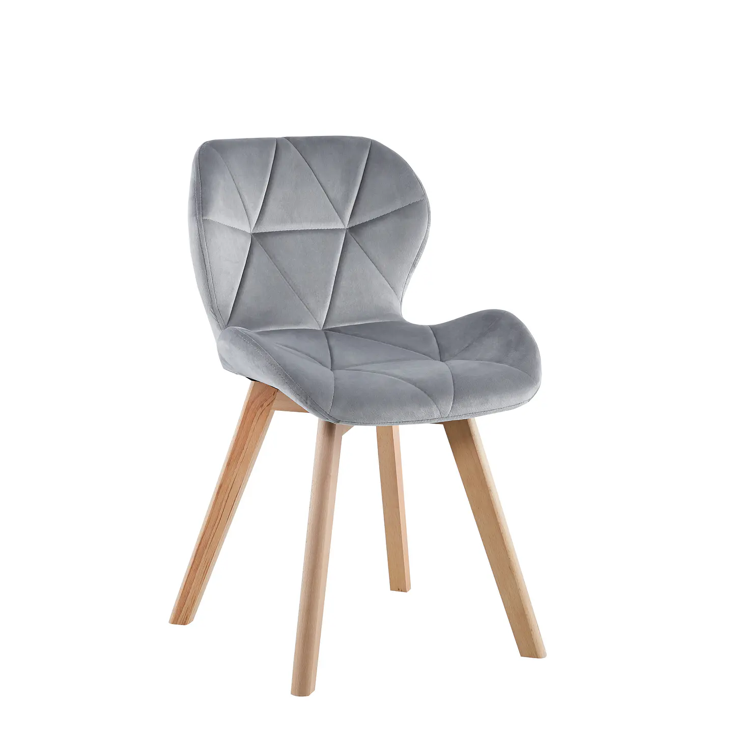 Silla Mariposa de Velvet con Base de Madera de Haya  10