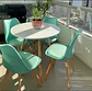 Comedor Redondo Melamina 4 Sillas Tulip – Mesa 100cm - Miniatura 3