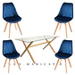 Comedor Rectangular Vidrio 4 Sillas Eames – Mesa 100cm - Miniatura 4