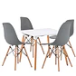 Comedor Cuadrado Melamina 4 Sillas Eames – Mesa 80x80cm - Miniatura 5