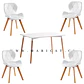 Comedor Rectangular Melamina 4 Sillas Tulip – Mesa 130x80cm - Miniatura 2