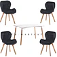 Comedor Rectangular Melamina 4 Sillas Tulip – Mesa 120x80cm - Miniatura 4