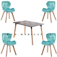 Comedor Rectangular Melamina 4 Sillas Tulip – Mesa 120x80cm - Miniatura 7