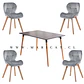 Comedor Rectangular Melamina 4 Sillas Tulip – Mesa 120x80cm - Miniatura 2