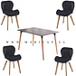 Comedor Rectangular Melamina 4 Sillas Tulip – Mesa 120x80cm - Miniatura 3