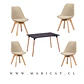Mesa Rectangular eames MDF + 4 Sillas Tulip Lino – Mesa 120x80cm - Miniatura 6