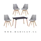 Mesa Rectangular eames MDF + 4 Sillas Tulip Lino – Mesa 120x80cm - Miniatura 2