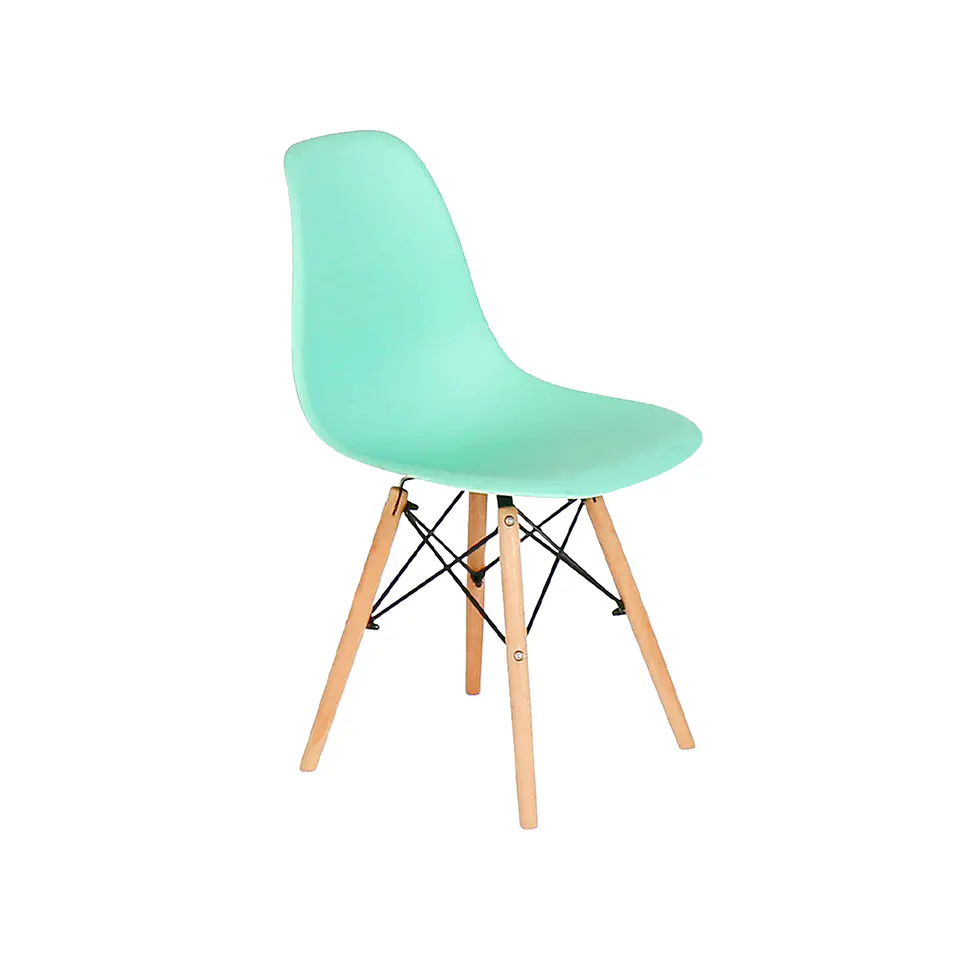 Mesa Rectangular Eames MDF + 6 Sillas Eames polipropileno– Comedor 130cm 3
