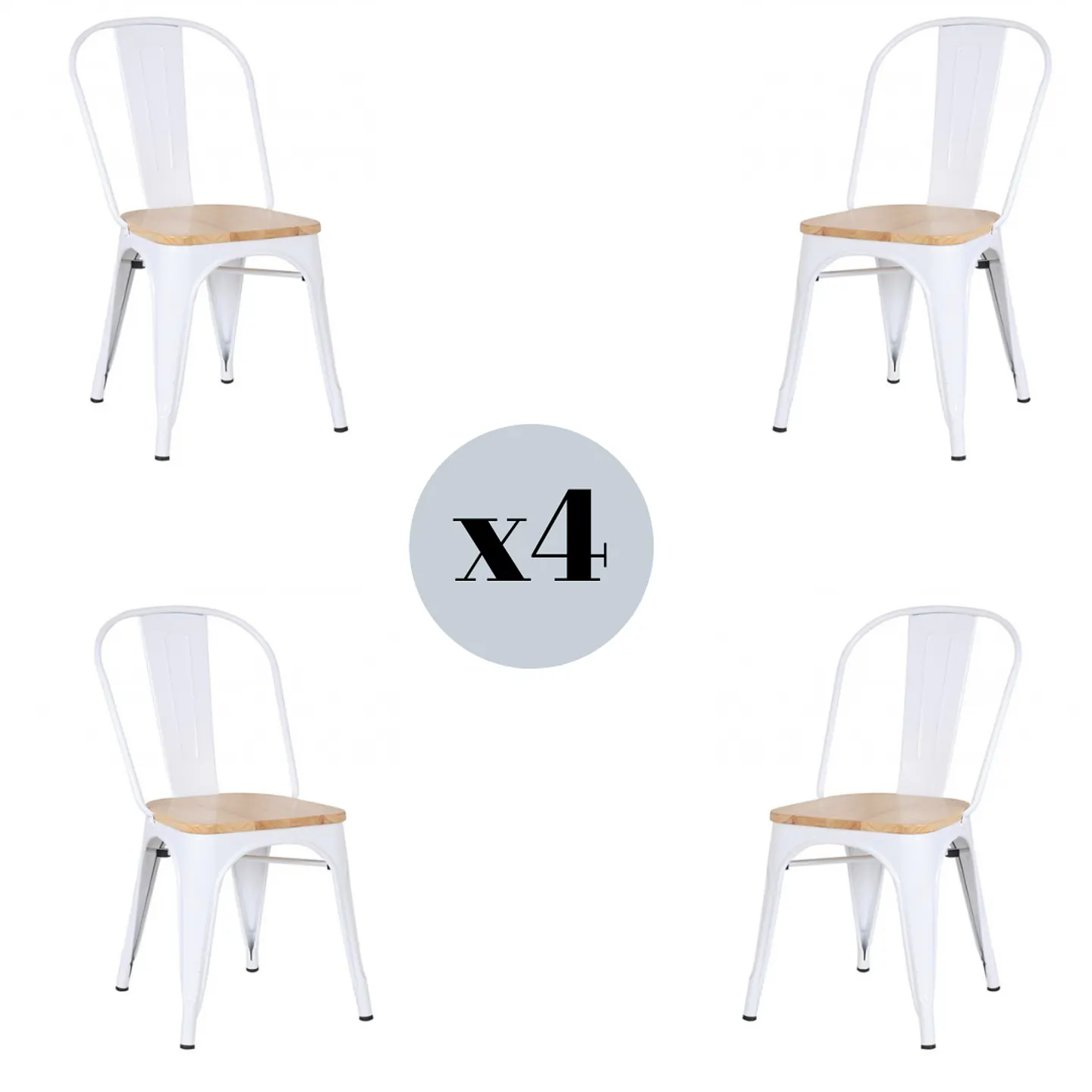 Silla Tolix Madera Negro – Restaurante, Terraza y Eventos 3