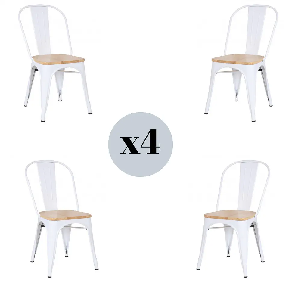 Silla Tolix Madera Negro – Restaurante, Terraza y Eventos 3