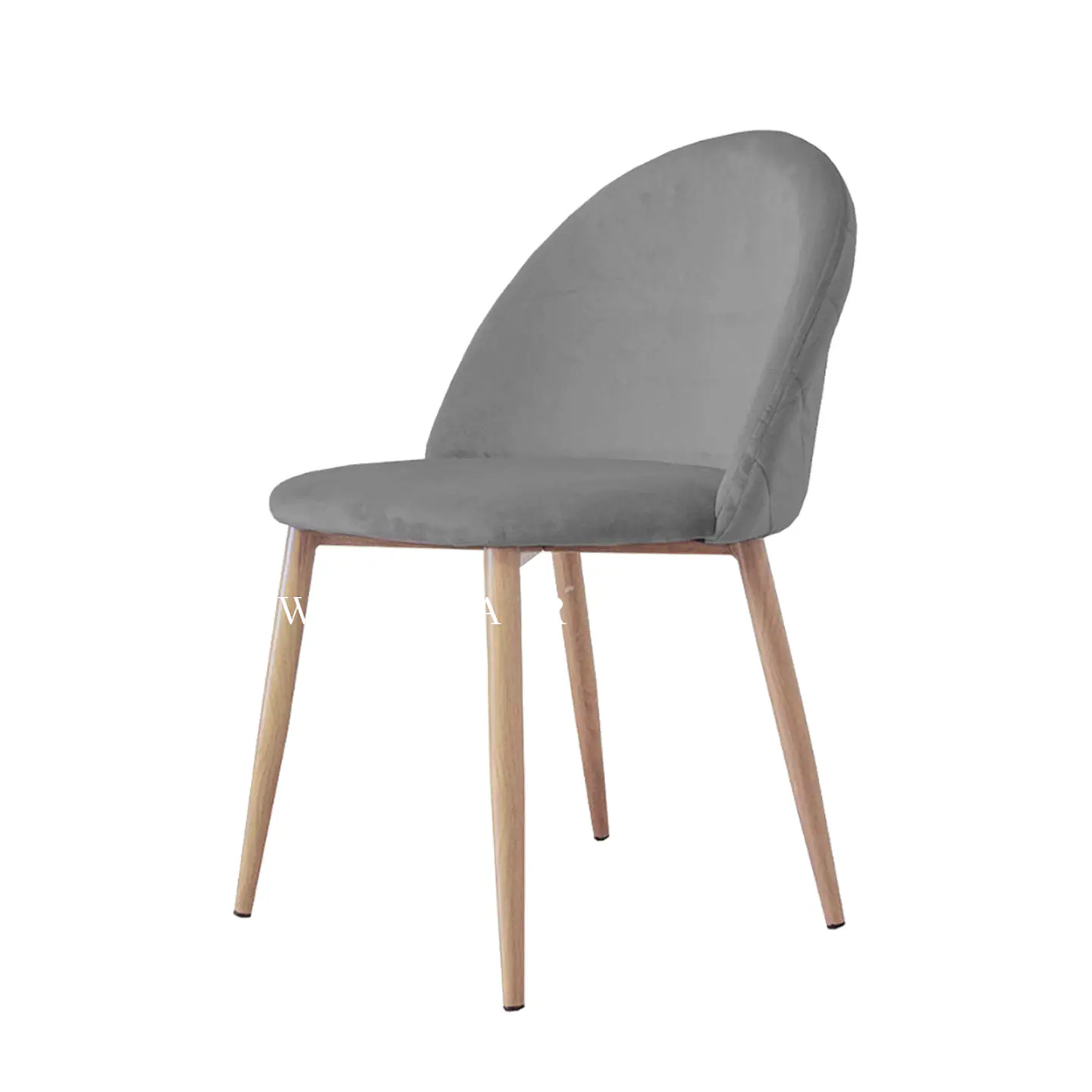 Silla Velvet  Tulip Gris Platino 2