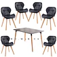 Comedor Rectangular Melamina 4 Sillas Tulip – Mesa 130x80cm - Miniatura 3