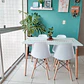 Mesa Rectangular eames MDF + 4 Sillas Eames polipropileno– Comedor 130cm - Miniatura 2