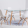 Mesa Rectangular + silla eames polipropileno nordico
