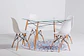 Comedor Rectangular Vidrio 4 Sillas Nordic – Mesa 140x90cm - Miniatura 3
