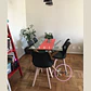 Mesa Rectangular cross madrid vidrio + 6 Sillas Tulip polipropileno con cojin- comedor 130cm - Miniatura 5