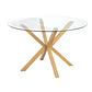 Mesa redonda Vidrio Madrid Warwick 120cm metal wood - Comedor restaurante - Miniatura 2