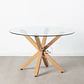 Mesa redonda Vidrio Madrid Warwick 120cm metal wood - Comedor restaurante - Miniatura 4