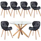 Comedor Redondo Madera 4 Sillas Eames – Mesa 120cm - Miniatura 1