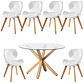 Comedor Redondo Madera 4 Sillas Eames – Mesa 120cm - Miniatura 2