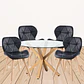 Comedor Redondo Madera 4 Sillas Eames – Mesa 120cm - Miniatura 1