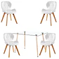 Comedor Rectangular Vidrio 4 Sillas Eames – Mesa 120x80cm - Miniatura 2