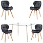 Comedor Rectangular Vidrio 4 Sillas Eames – Mesa 120x80cm - Miniatura 1