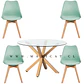 Comedor Redondo Vidrio 4 Sillas Tulip  - Miniatura 5