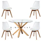 Comedor Redondo Vidrio 4 Sillas Tulip  - Miniatura 4