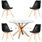 Comedor Redondo Vidrio 4 Sillas Tulip  - Miniatura 3
