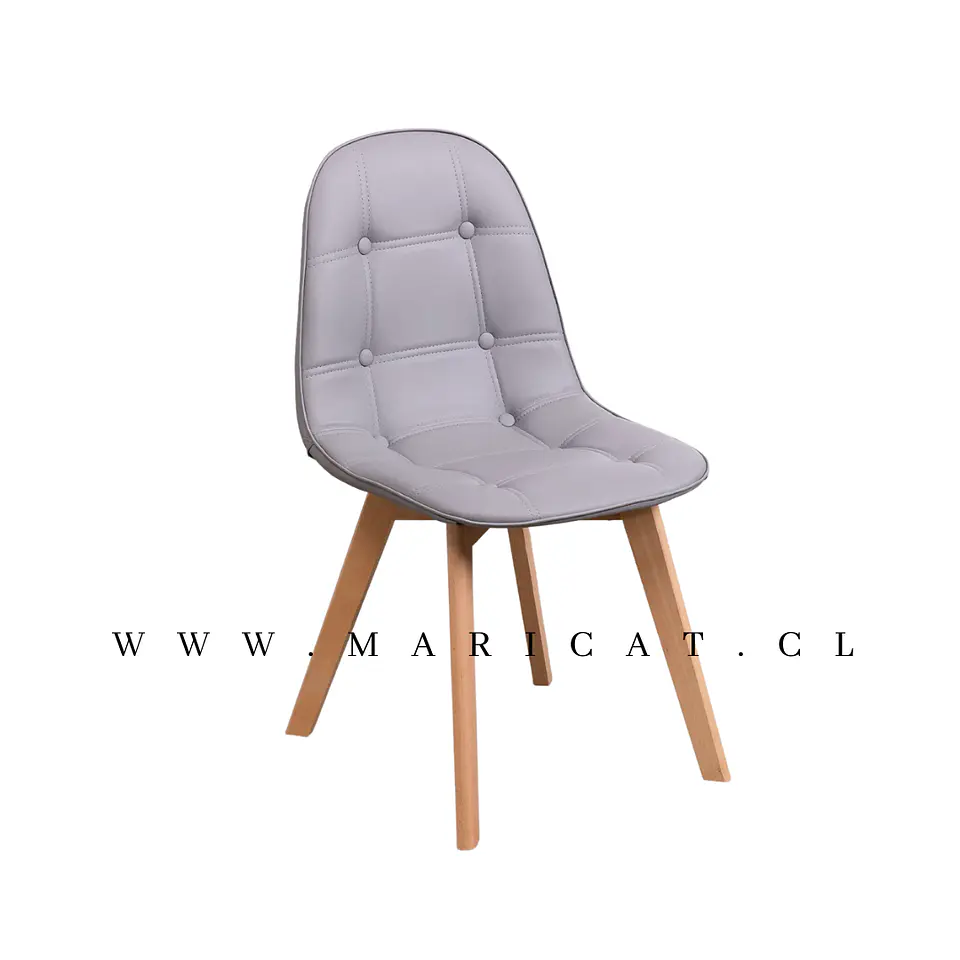 Silla Tulip Eco Cuero Natural 4