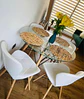 Mesa Eames Redonda Vidrio +4 Sillas Mariposa – Comedor 80cm - Miniatura 1