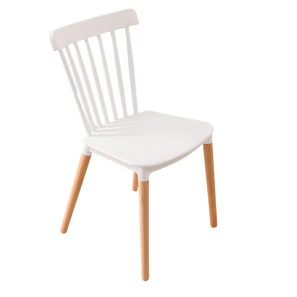Silla Windsor de Polipropileno y Patas de Madera 2