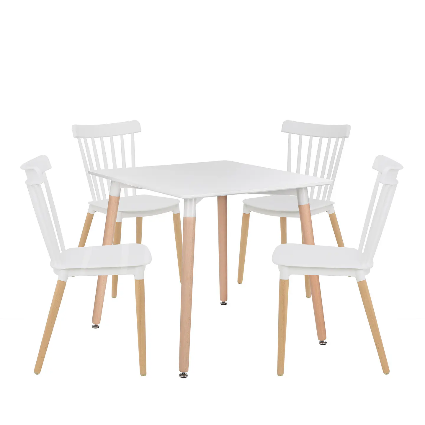 Mesa Cuadrada eames MDF + 4 Sillas Windsor- comedor 80cm 3