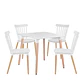 Mesa Cuadrada eames MDF + 4 Sillas Windsor- comedor 80cm - Miniatura 3