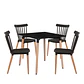 Mesa Cuadrada eames MDF + 4 Sillas Windsor- comedor 80cm - Miniatura 4