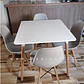 Comedor Cuadrado Melamina 4 Sillas Eames – Mesa 80x80cm - Miniatura 4