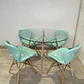 Mesa Eames Redonda Vidrio +4 Sillas Mariposa – Comedor 80cm - Miniatura 4