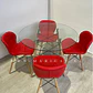 Mesa Eames Redonda Vidrio +4 Sillas Mariposa – Comedor 80cm - Miniatura 5