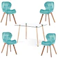 Comedor Rectangular Vidrio 4 Sillas Eames – Mesa 100cm - Miniatura 6