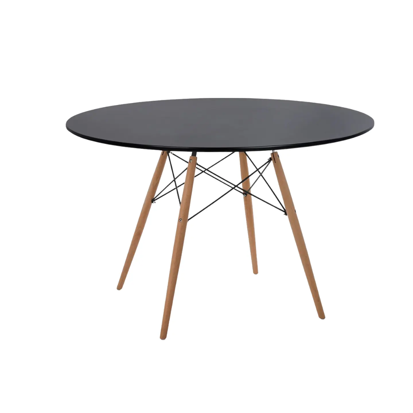 Mesa Redonda Eames 120cm MDF y estructura Madera para Comedor, y Reunión Oficina interior 2
