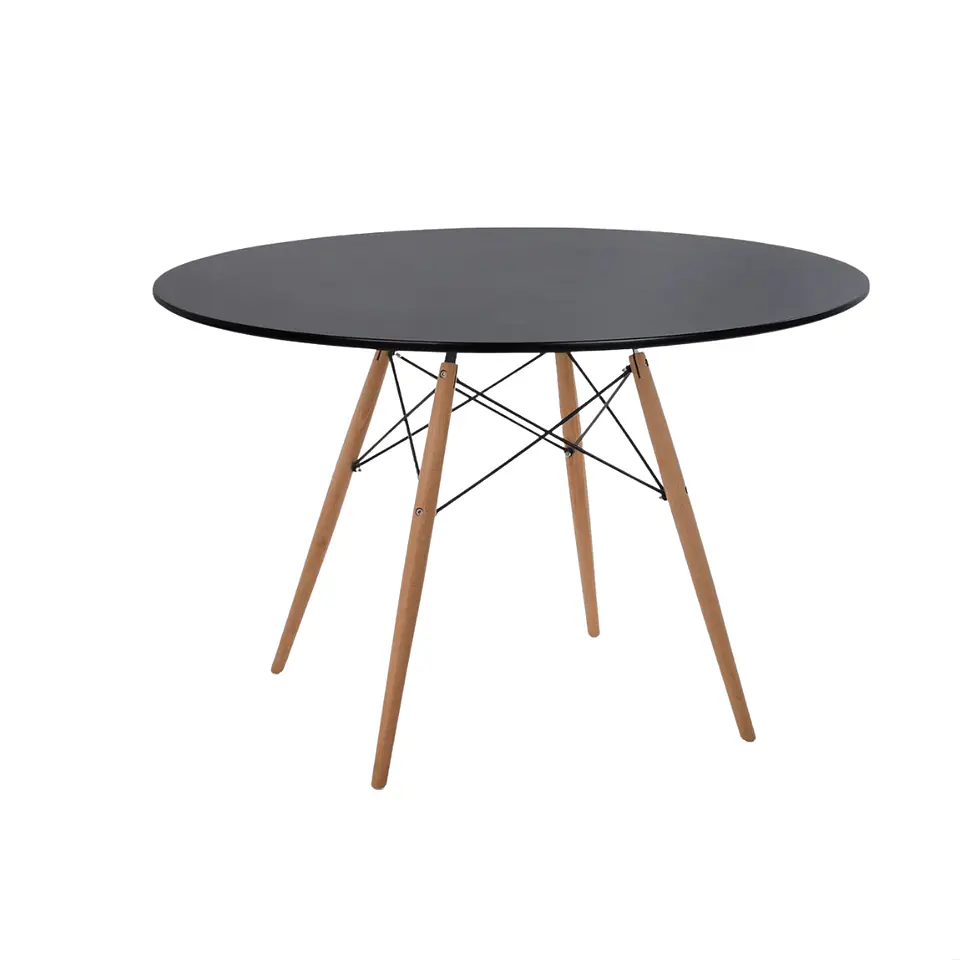 Mesa Redonda Eames 120cm MDF y estructura Madera para Comedor, y Reunión Oficina interior 2