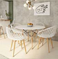 Mesa Redonda Vidrio +4 Sillas Eames – Comedor 120cm - Miniatura 1