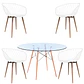 Comedor Redondo Vidrio 4 Sillas Eames – Mesa 100cm - Miniatura 1