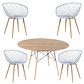 Comedor Redondo Madera 4 Sillas Eames – Mesa 120cm - Miniatura 2