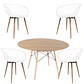 Comedor Redondo Madera 4 Sillas Eames – Mesa 120cm - Miniatura 1