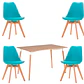 Comedor Rectangular Melamina 4 Sillas Tulip – Mesa 130x80cm - Miniatura 3