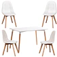 Comedor Rectangular Melamina 4 Sillas Tulip – Mesa 100cm - Miniatura 2